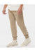 Independent Trading Co. PRM50PTPD Mens Pigment Dyed Fleece Sweatpants w/ Pockets Sandstone Brown Model Side