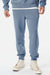 Independent Trading Company PRM50PTPD Mens Pigment Dyed Fleece Sweatpants w/ Pockets Slate Blue Model Front
