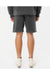 Independent Trading Co. PRM50STPD Mens Pigment Dyed Fleece Shorts w/ Pockets Black Model Back