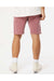 Independent Trading Co. PRM50STPD Mens Pigment Dyed Fleece Shorts w/ Pockets Maroon Model Back