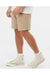 Independent Trading Co. PRM50STPD Mens Pigment Dyed Fleece Shorts w/ Pockets Sandstone Brown Model Side