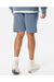 Independent Trading Co. PRM50STPD Mens Pigment Dyed Fleece Shorts w/ Pockets Slate Blue Model Back