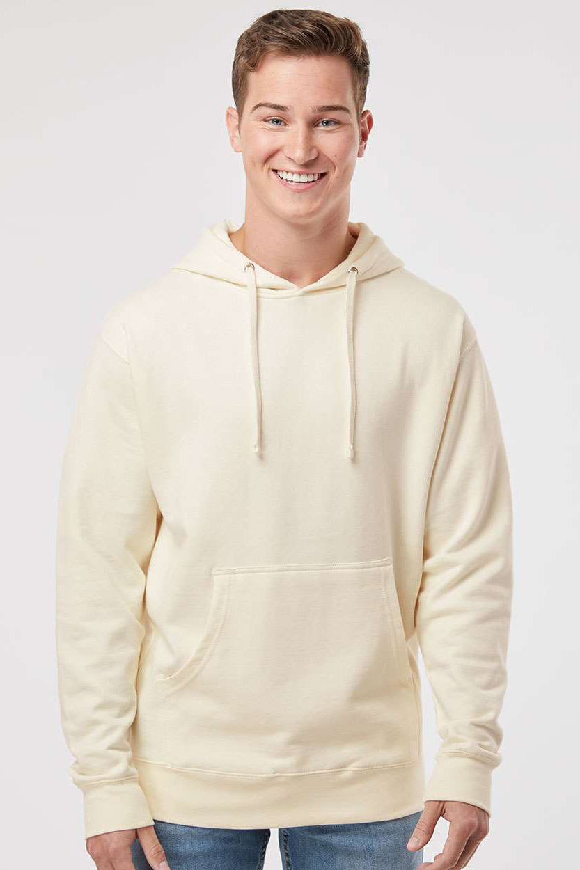 Independent Trading Company SS4500 Mens Hooded Sweatshirt Hoodie w/ Pouch Pocket Bone Model Front