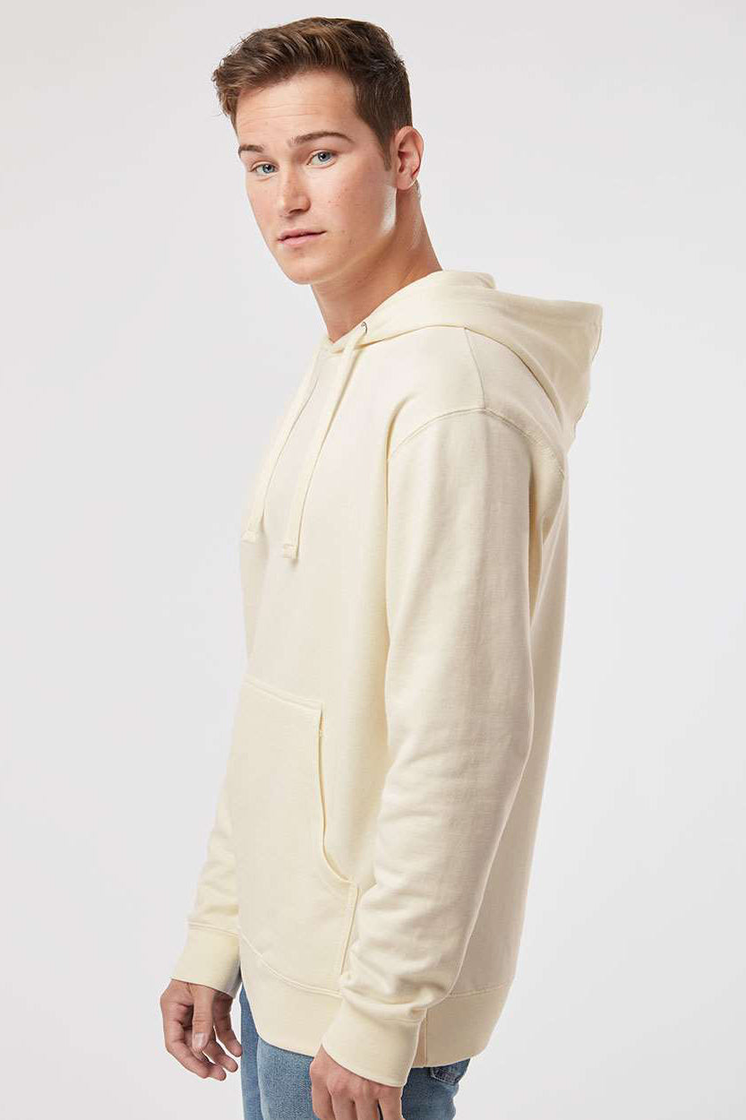 Independent Trading Company SS4500 Mens Hooded Sweatshirt Hoodie w/ Pouch Pocket Bone Model Side