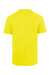 Dickies S600 Mens Performance Moisture Wicking Short Sleeve Crewneck T-Shirt w/ Pocket Bright Yellow Flat Back