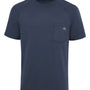 Dickies Mens Performance Moisture Wicking Short Sleeve Crewneck T-Shirt w/ Pocket - Dark Navy Blue - NEW