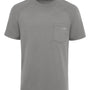 Dickies Mens Performance Moisture Wicking Short Sleeve Crewneck T-Shirt w/ Pocket - Smoke Grey - NEW