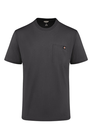 Dickies WS50-D Mens Traditional Short Sleeve Crewneck T-Shirt w/ Pocket Charcoal Grey Flat Front