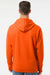 Independent Trading Company SS4500 Mens Hooded Sweatshirt Hoodie w/ Pouch Pocket Orange Model Back