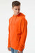 Independent Trading Company SS4500 Mens Hooded Sweatshirt Hoodie w/ Pouch Pocket Orange Model Side