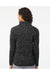 Burnside 5901 Womens Sweater Knit Full Zip Jacket Heather Black Model Back