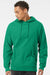 Independent Trading Company SS4500 Mens Hooded Sweatshirt Hoodie w/ Pouch Pocket Kelly Green Model Front