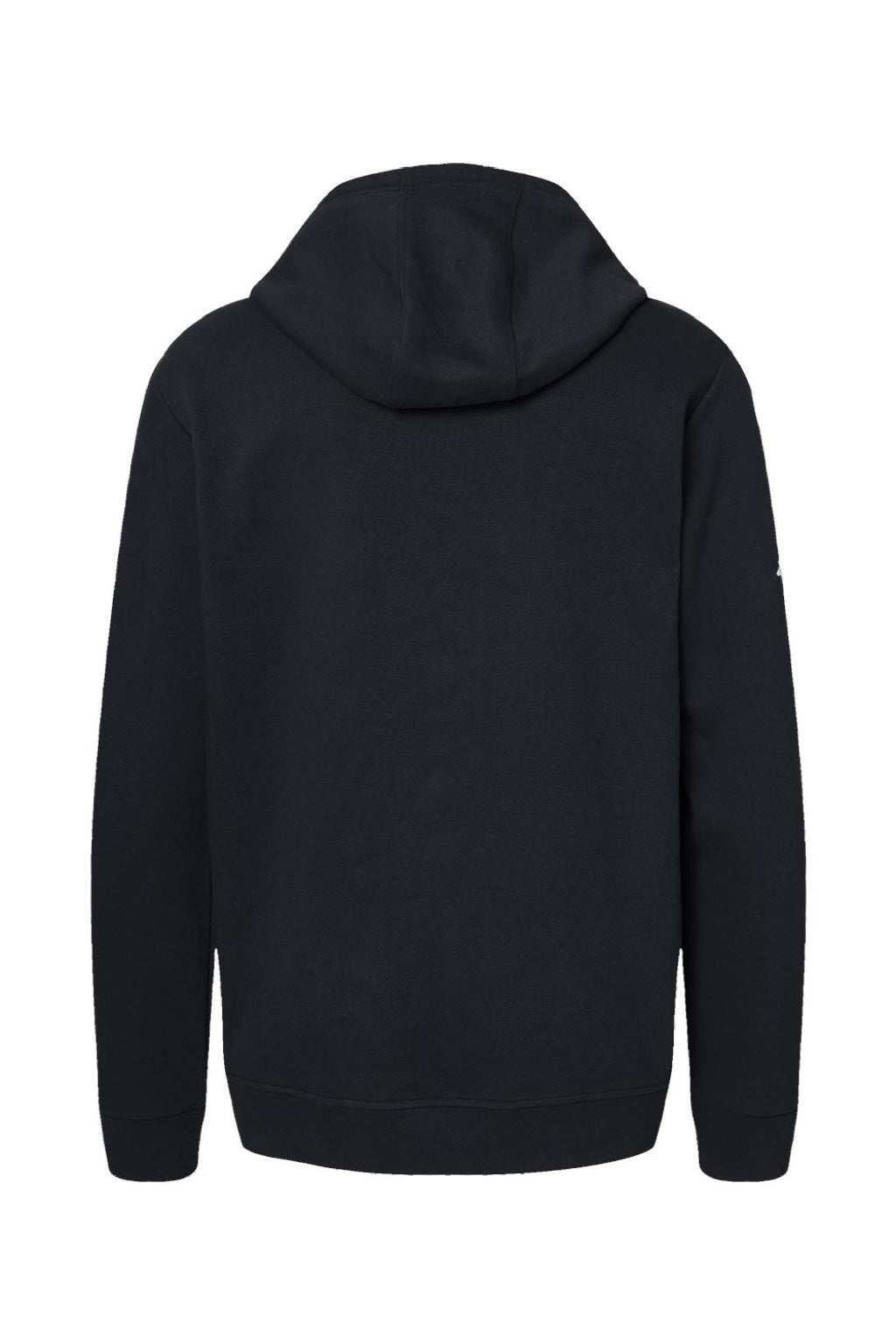 Adidas A432 Mens Fleece Hooded Sweatshirt Hoodie w/ Pouch Pocket Black Flat Back
