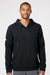 Adidas A432 Mens Fleece Hooded Sweatshirt Hoodie Black Model Front