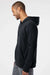 Adidas A432 Mens Fleece Hooded Sweatshirt Hoodie w/ Pouch Pocket Black Model Side