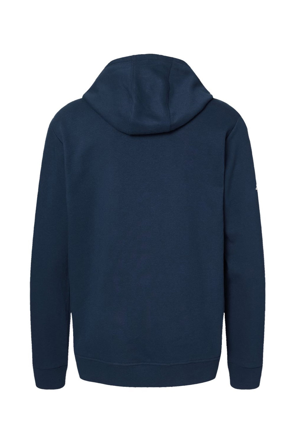 Adidas A432 Mens Fleece Hooded Sweatshirt Hoodie w/ Pouch Pocket Collegiate Navy Blue Flat Back