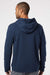 Adidas A432 Mens Fleece Hooded Sweatshirt Hoodie Collegiate Navy Blue Model Back