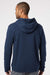 Adidas A432 Mens Fleece Hooded Sweatshirt Hoodie w/ Pouch Pocket Collegiate Navy Blue Model Back