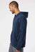 Adidas A432 Mens Fleece Hooded Sweatshirt Hoodie w/ Pouch Pocket Collegiate Navy Blue Model Side