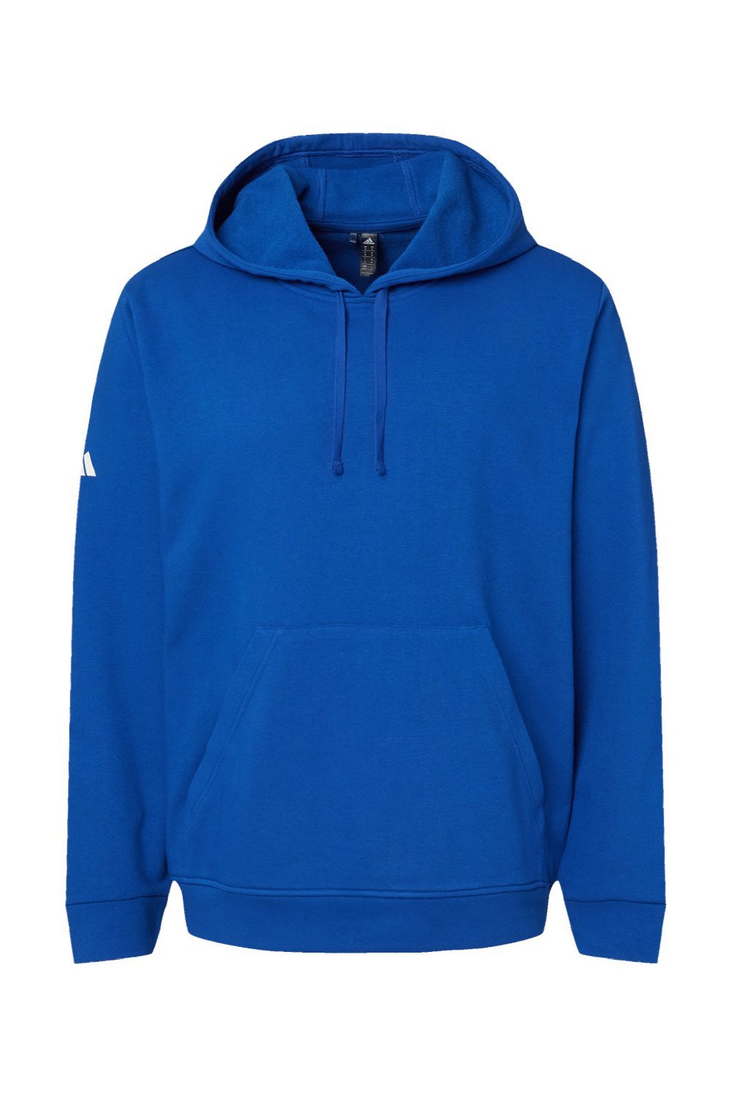 Adidas A432 Mens Fleece Hooded Sweatshirt Hoodie w/ Pouch Pocket Collegiate Royal Blue Flat Front