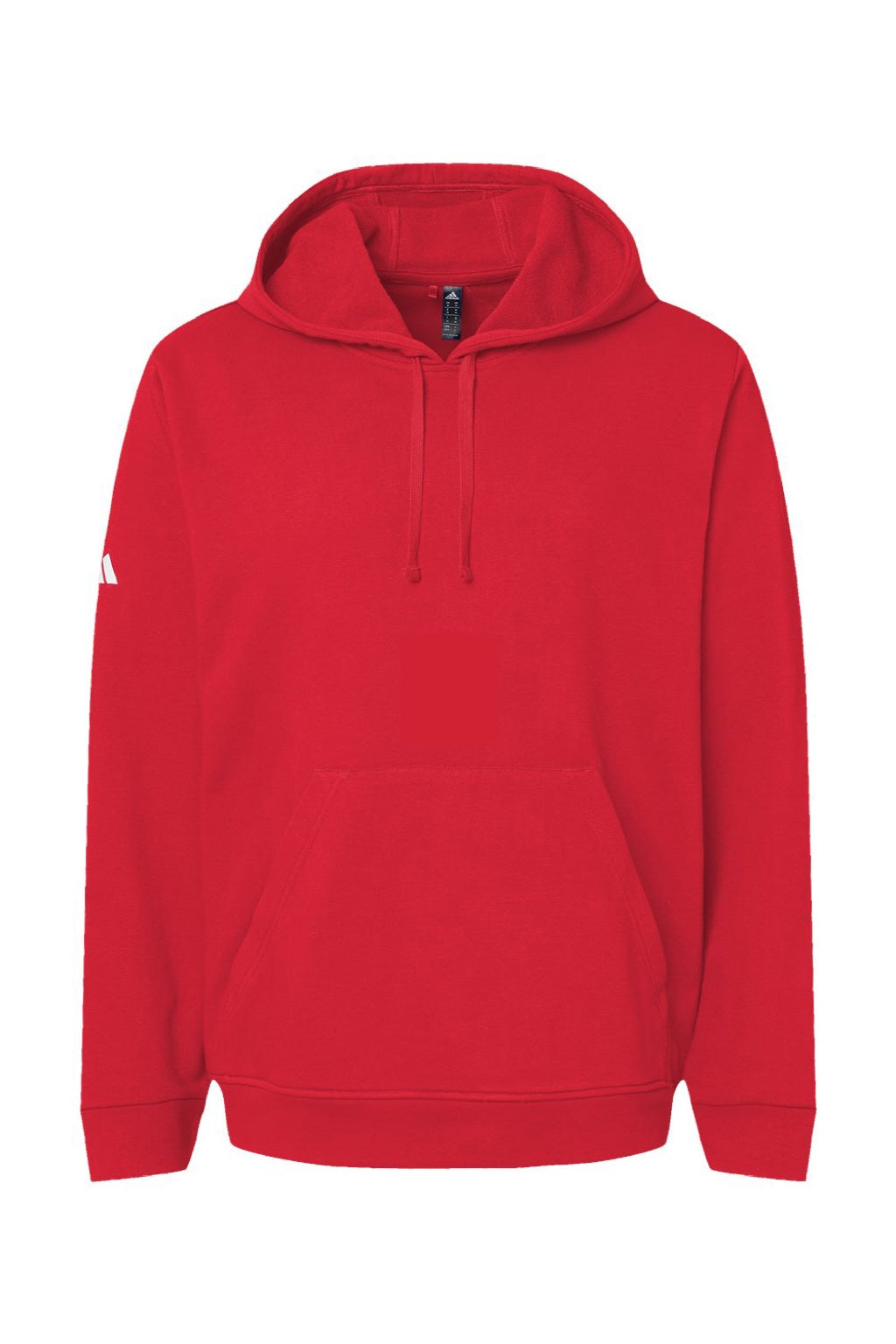 Adidas A432 Mens Fleece Hooded Sweatshirt Hoodie w/ Pouch Pocket Red Flat Front