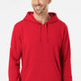 Adidas Mens Fleece Hooded Sweatshirt Hoodie w/ Pouch Pocket - Red - Closeout