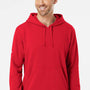 Adidas Mens Fleece Hooded Sweatshirt Hoodie - Red - NEW