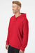 Adidas A432 Mens Fleece Hooded Sweatshirt Hoodie w/ Pouch Pocket Red Model Side