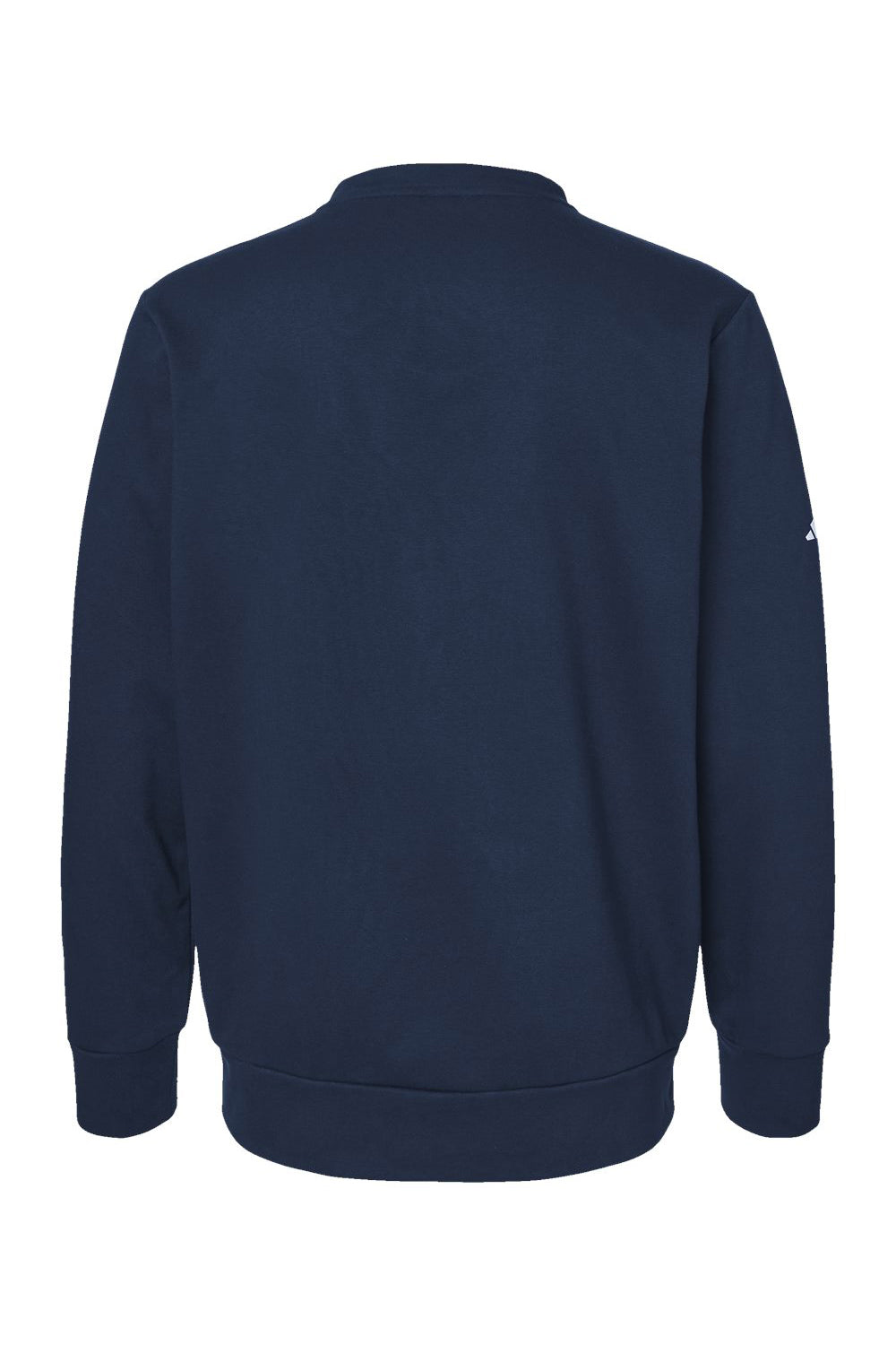 Adidas A434 Mens Fleece Crewneck Sweatshirt Collegiate Navy Blue Flat Back