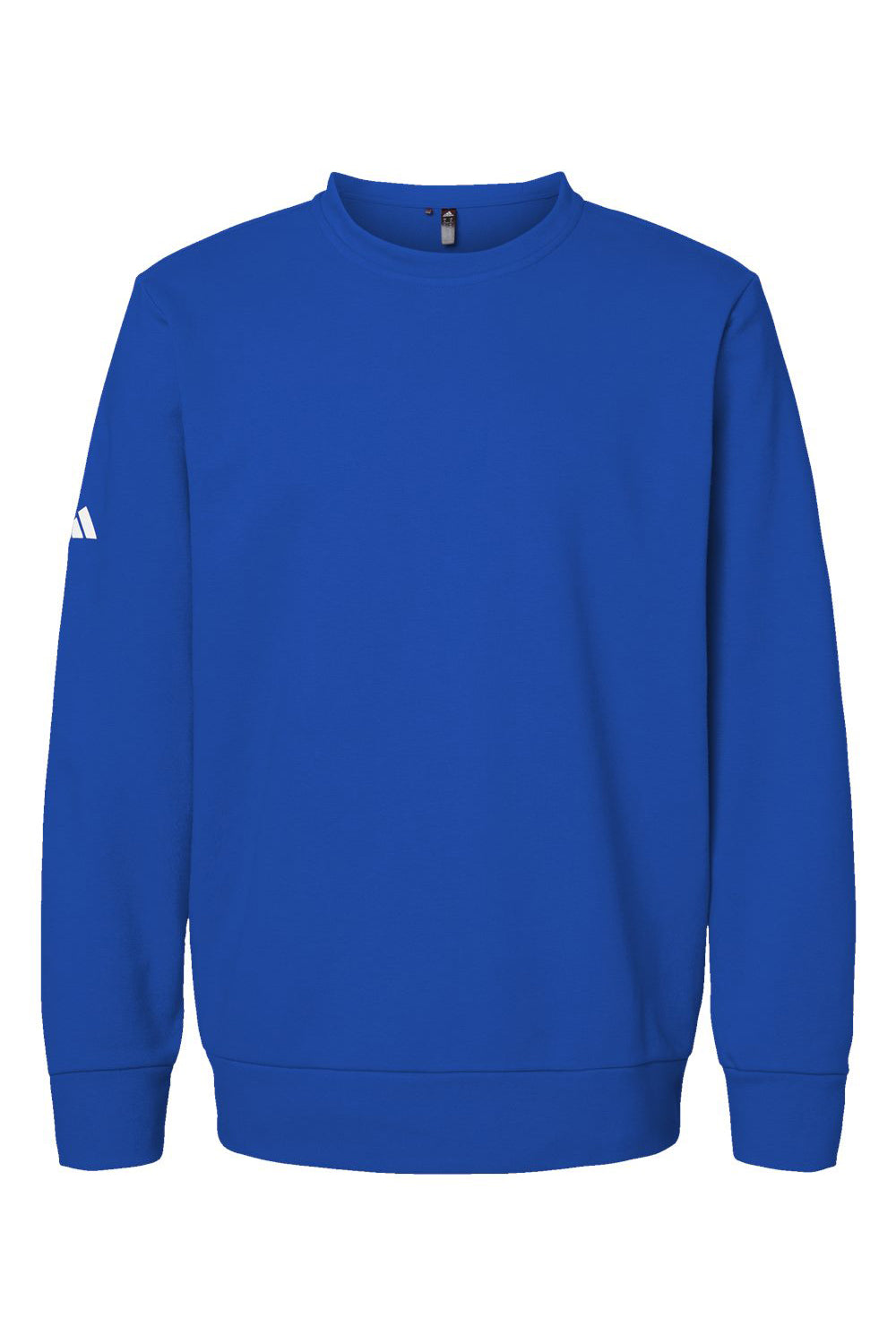Adidas A434 Mens Fleece Crewneck Sweatshirt Collegiate Royal Blue Flat Front