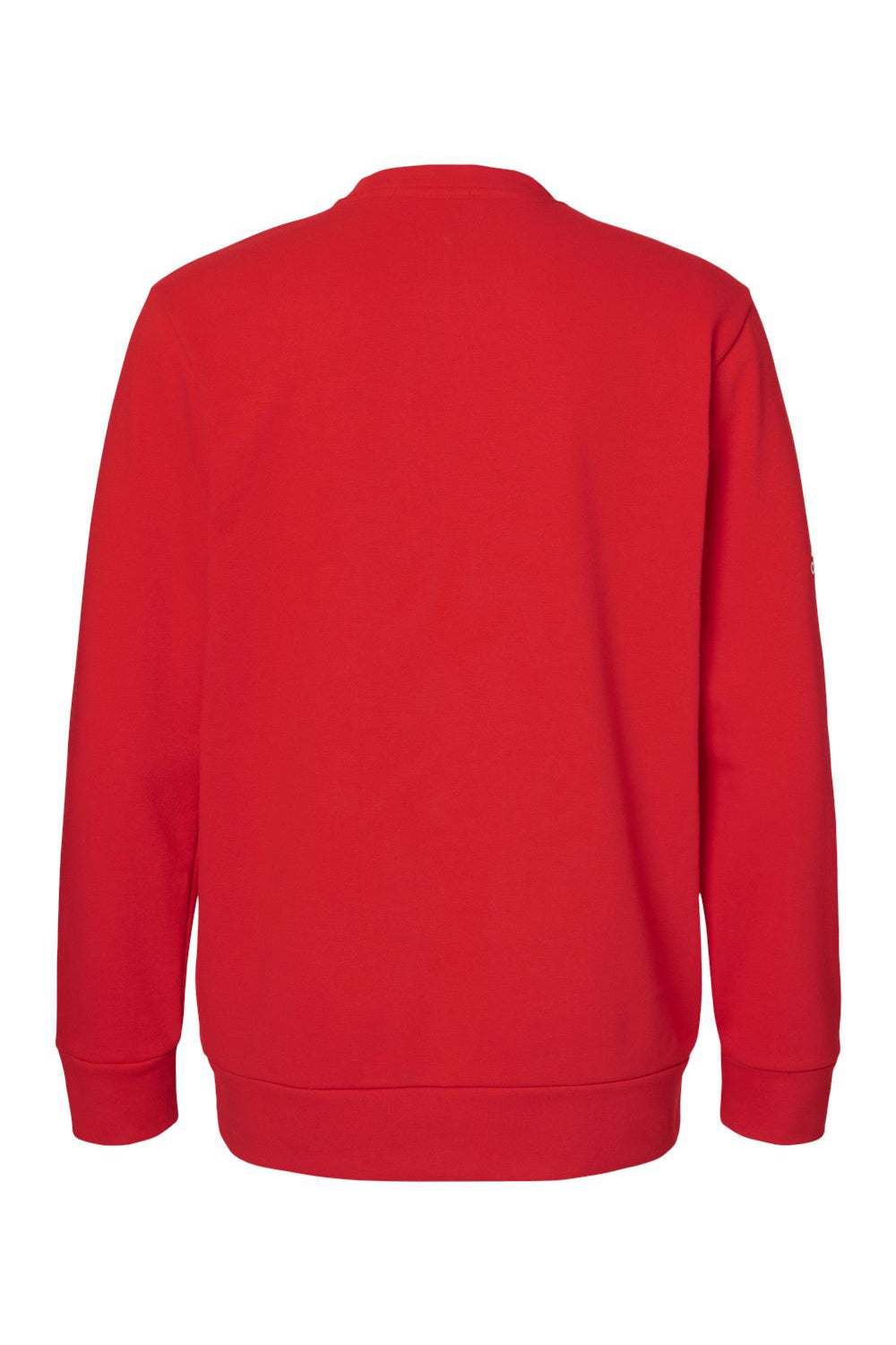 Adidas A434 Mens Fleece Crewneck Sweatshirt Red Flat Back