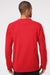 Adidas A434 Mens Fleece Crewneck Sweatshirt Red Model Back