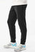 Adidas A436 Mens Fleece Jogger Sweatpants w/ Pockets Black Model Side