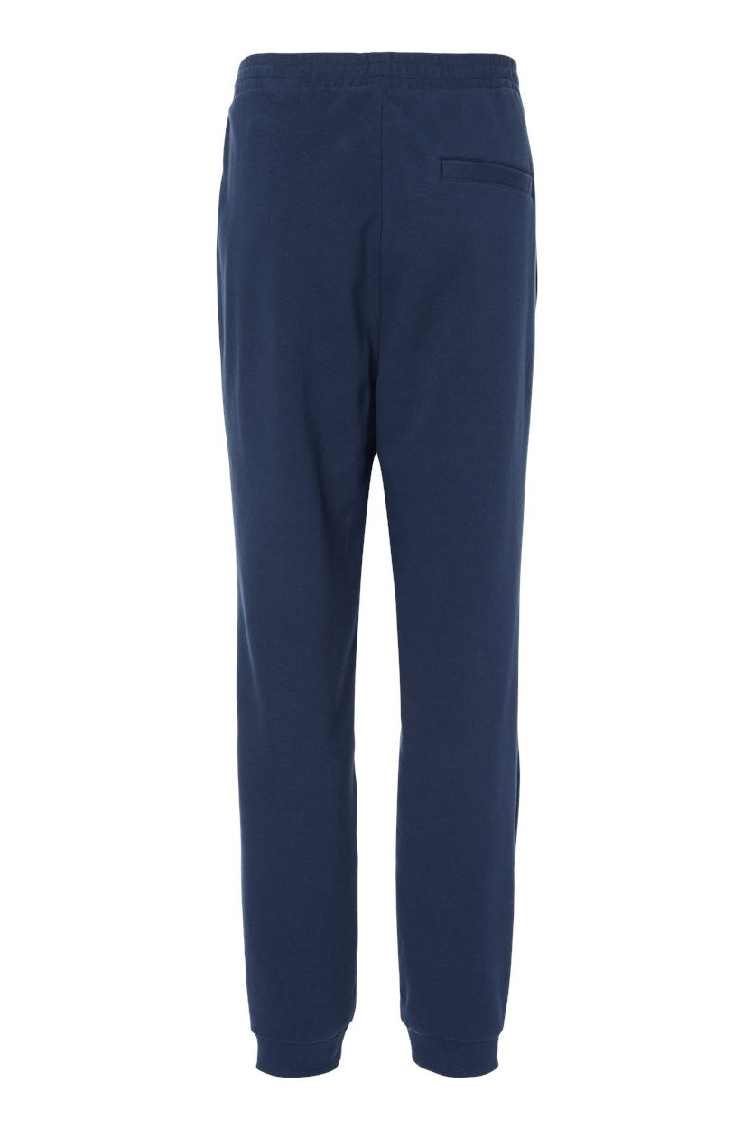 Adidas A436 Mens Fleece Jogger Sweatpants w/ Pockets Collegiate Navy Blue Flat Back
