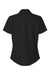 Dickies 5350 Womens Industrial Short Sleeve Button Down Shirt w/ Double Pockets Black Flat Back