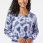 Boxercraft Womens Fleece Out Crewneck Sweatshirt - Navy Blue Tie-Dye - Closeout