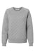 Boxercraft R08 Womens Quilted Crewneck Sweatshirt Oxford Grey Flat Front