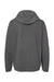 Adidas A432 Mens Fleece Hooded Sweatshirt Hoodie Heather Dark Grey Flat Back