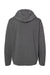 Adidas A432 Mens Fleece Hooded Sweatshirt Hoodie w/ Pouch Pocket Heather Dark Grey Flat Back