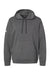Adidas A432 Mens Fleece Hooded Sweatshirt Hoodie w/ Pouch Pocket Heather Dark Grey Flat Front