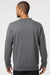 Adidas A434 Mens Fleece Crewneck Sweatshirt Heather Dark Grey Model Back