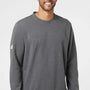 Adidas Mens Fleece Crewneck Sweatshirt - Heather Dark Grey - Closeout