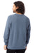 Alternative 9575ZT Mens Champ Washed Terry Crewneck Sweatshirt Washed Denim Blue Model Back