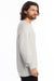 Alternative 9575ZT Mens Champ Washed Terry Crewneck Sweatshirt Light Grey Model Side