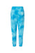 Independent Trading Co. PRM50PTTD Mens Tie-Dye Fleece Sweatpants w/ Pockets Aqua Blue Flat Back
