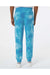 Independent Trading Co. PRM50PTTD Mens Tie-Dye Fleece Sweatpants w/ Pockets Aqua Blue Model Back