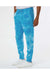 Independent Trading Co. PRM50PTTD Mens Tie-Dye Fleece Sweatpants w/ Pockets Aqua Blue Model Side