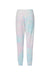Independent Trading Co. PRM50PTTD Mens Tie-Dye Fleece Sweatpants w/ Pockets Cotton Candy Flat Back
