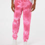 Independent Trading Co. Mens Tie-Dye Fleece Sweatpants w/ Pockets - Pink - NEW