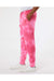 Independent Trading Co. PRM50PTTD Mens Tie-Dye Fleece Sweatpants w/ Pockets Pink Model Side